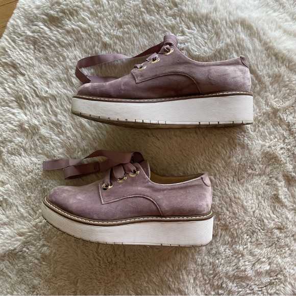 Zara Velvet Platform Oxford Loafers - Picture 5 of 7